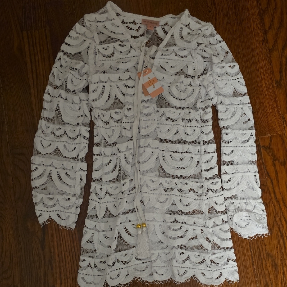 Pilyq Ivory Lace Kids Swim Coverup